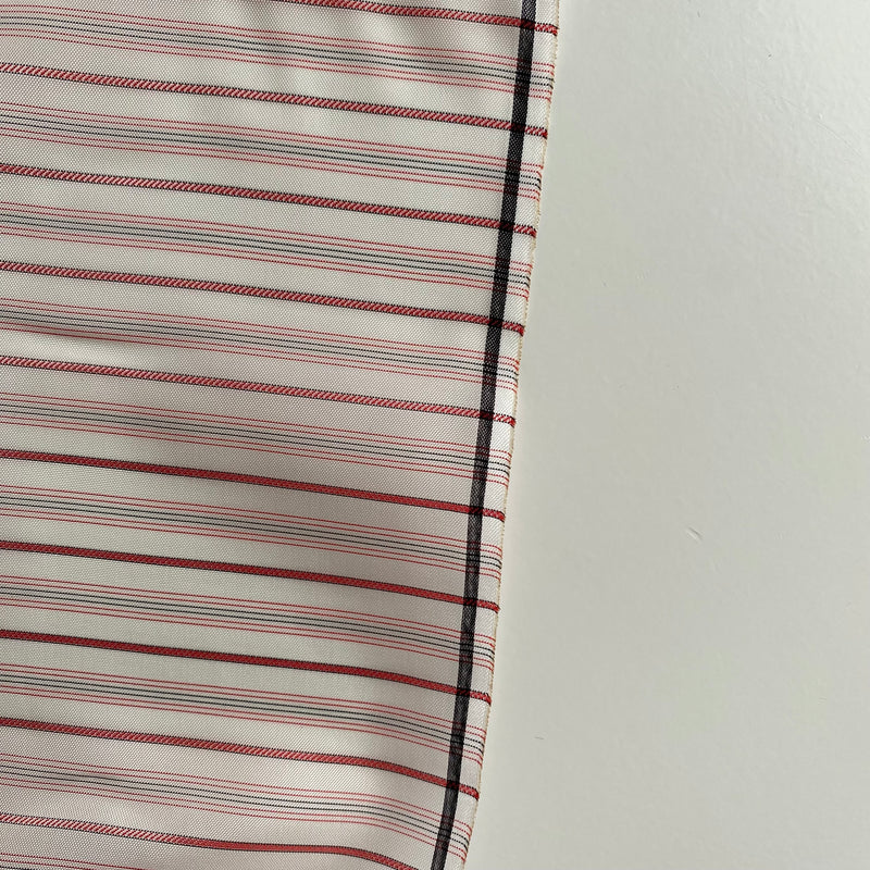 Cupro Lining Fabric - Red/Black Stripes - 0.5 metre