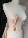 Stretch Lace with ROICA™ EF - Soft Floral, Peach - 18cm wide
