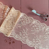 Stretch Lace with ROICA™ EF - Soft Floral, Peach - 18cm wide