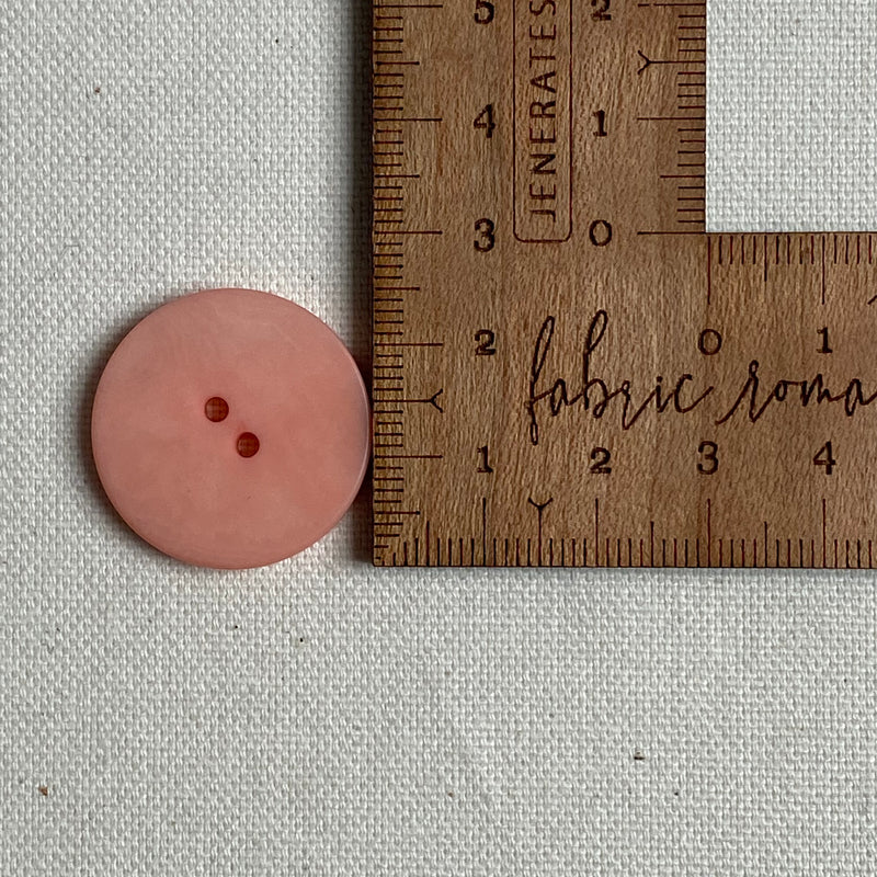 Corozo Button - Pink Lobster / Satin Matt (multiple sizes)