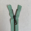 **MULTIPACK** YKK No. 3 Antique Brass Metal Zip with NATULON® Recycled Tape - Closed End - PEPPERMINT GREEN