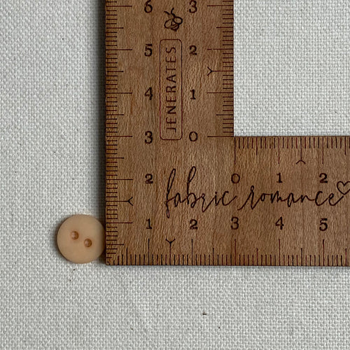 Corozo Button - Apricot White / Satin Matt (multiple sizes)