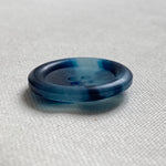 Recycled Fort Horn Button - Blue White Melange (28mm)