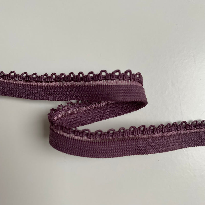 10mm Picot Elastic Trim - Mauve
