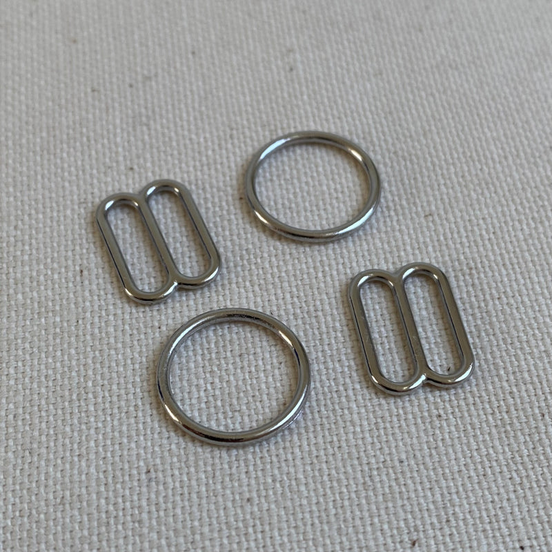 Silver Metal Ring and Slider Set - 12mm