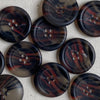 Recycled Fort Horn Button - Beige Red Melange (28mm)