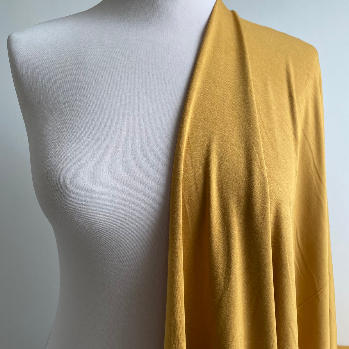 Bamboo Jersey Fabric - Mustard - Priced per 0.5 metre