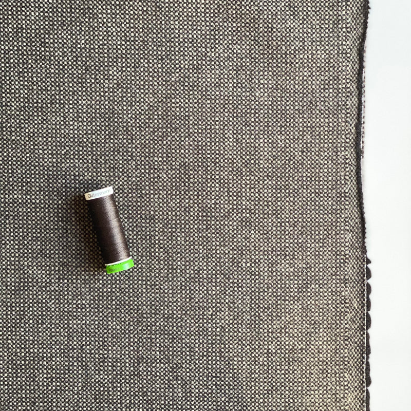 Wool Tweed Deadstock Fabric - Brown - Priced per 0.5 metre