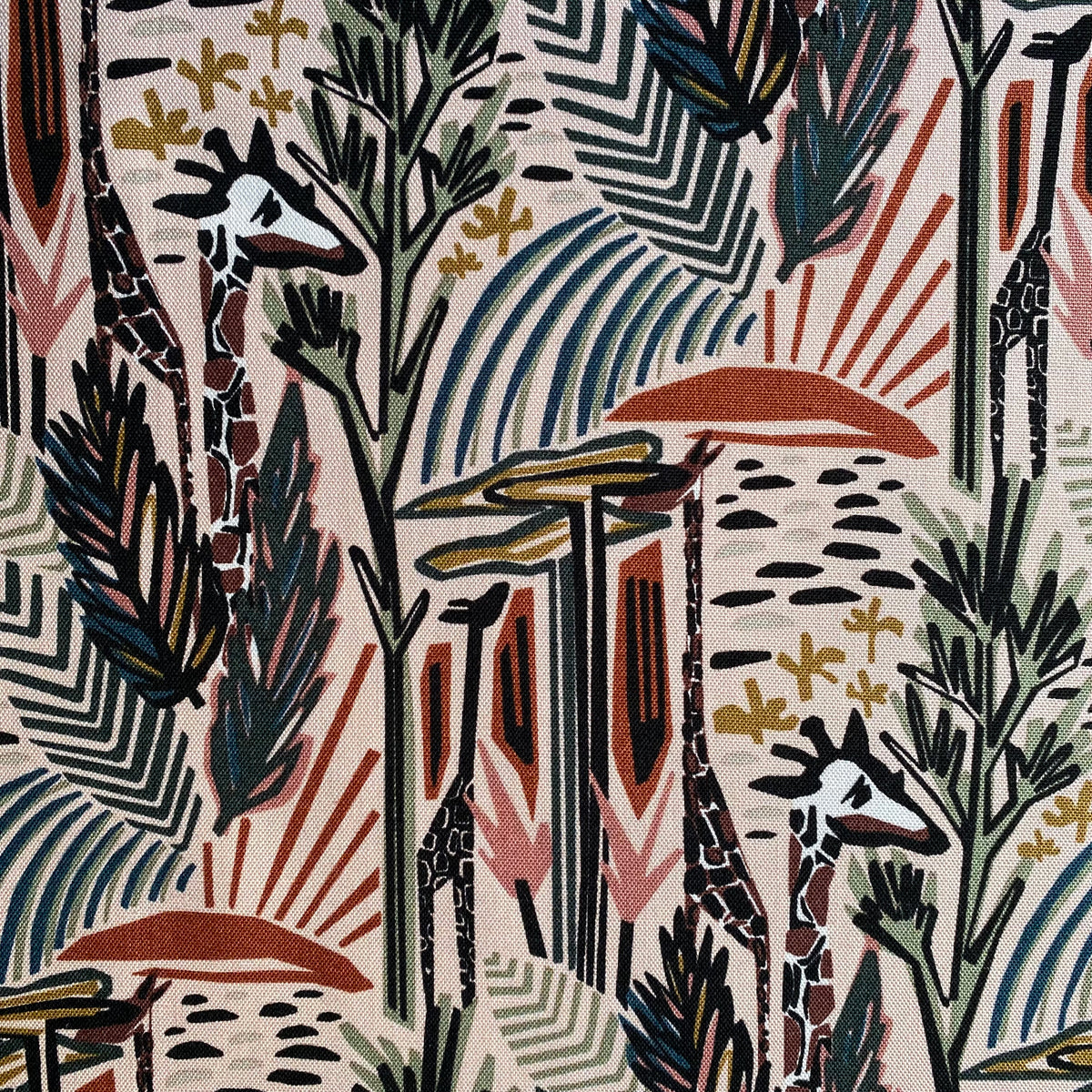 Organic Cotton Canvas by Cloud9 - Savannah Dwellers - Priced per 0.5 metre