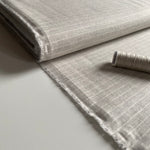 Organic Cotton Fabric - Light Grey / Stripes - 0.5 metre