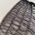 Recycled Tulle Plissé - Black - 0.5 metre