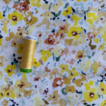 Floral Viscose with Lenzing™️ EcoVero™️ fibres - Yellow - 0.5 metre