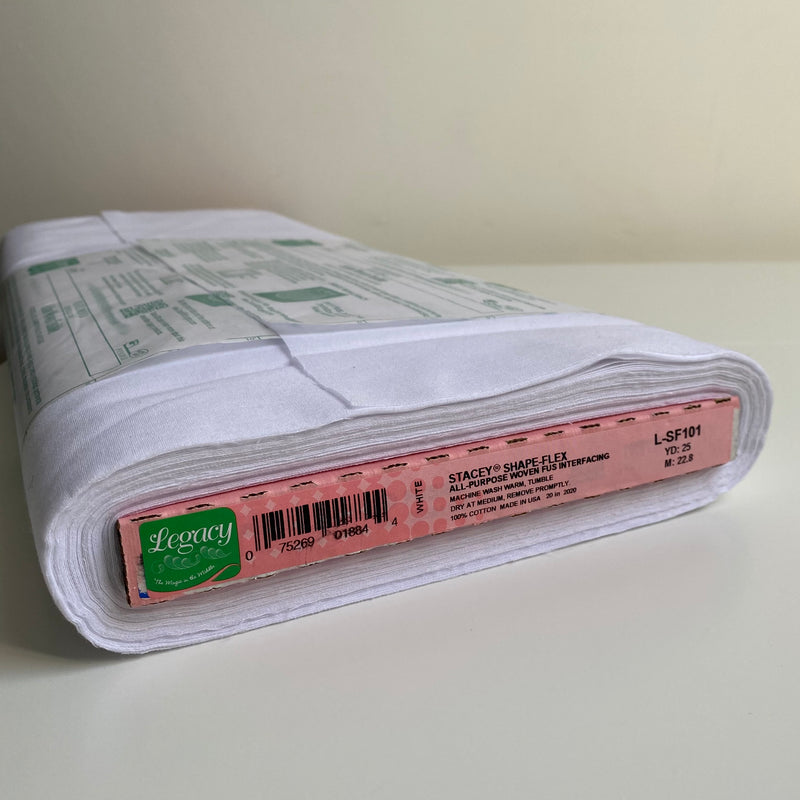 Legacy SF101 Shape-Flex Cotton Woven Fusible Interfacing - white - 1 metre