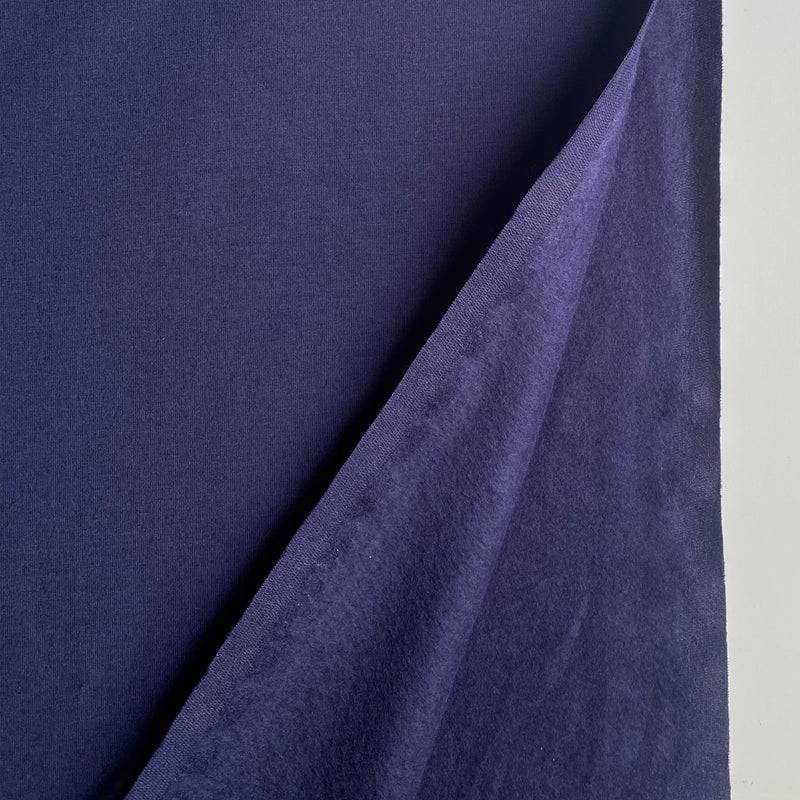 Organic Soft Sweat Jersey Knit Fabric - Navy -  0.5 metre