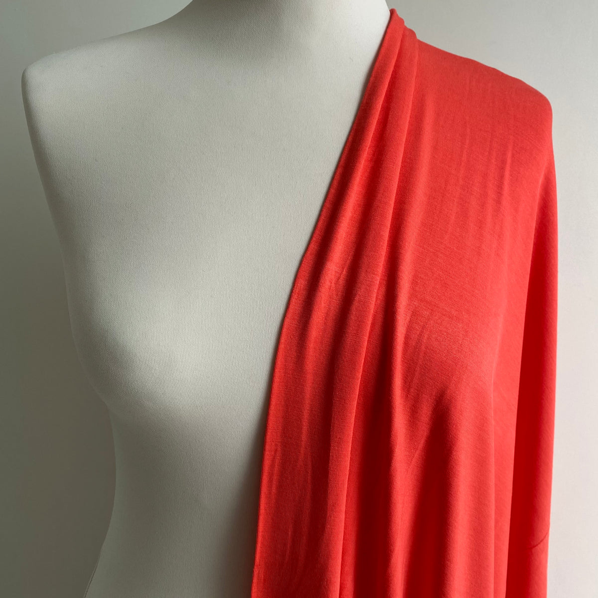 Bamboo Jersey Fabric - Coral - Priced per 0.5 metre