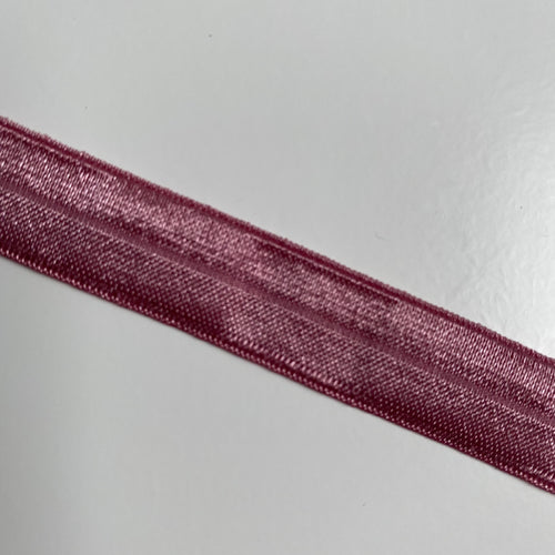 15mm Fold Over Elastic - Dusky Rose