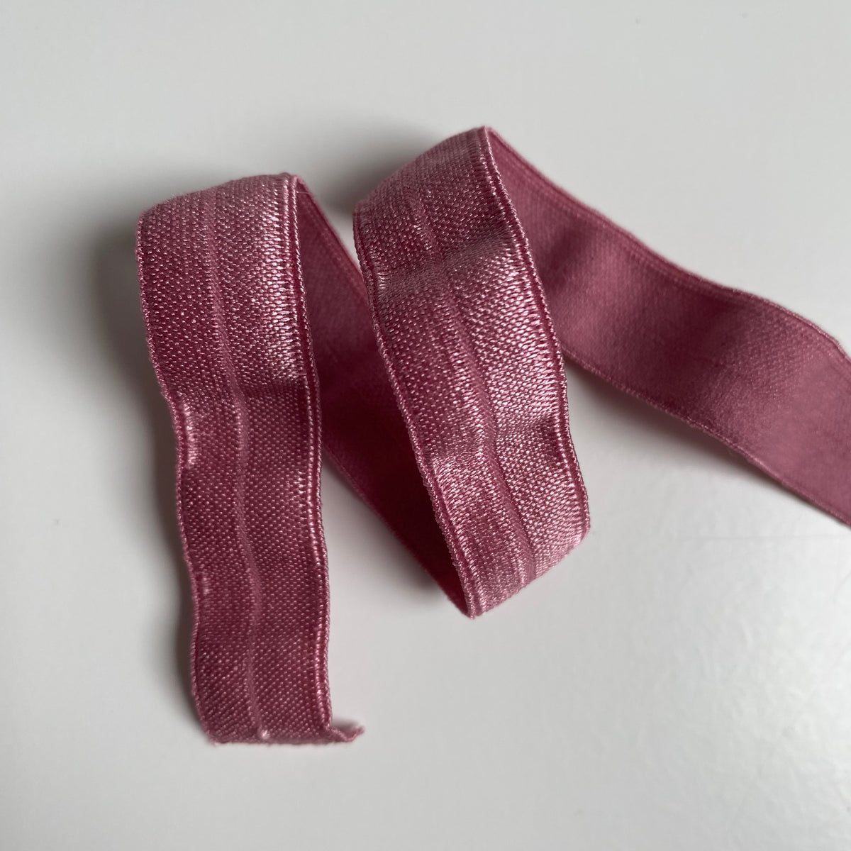 15mm Fold Over Elastic - Dusky Rose