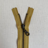 **MULTIPACK** YKK No. 3 Antique Brass Metal Zip with NATULON® Recycled Tape - Closed End - MUSTARD