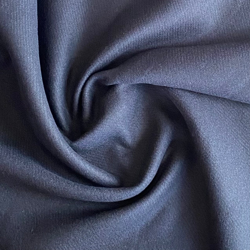 Wool Coating Deadstock Fabric - Navy - Priced per 0.5 metre
