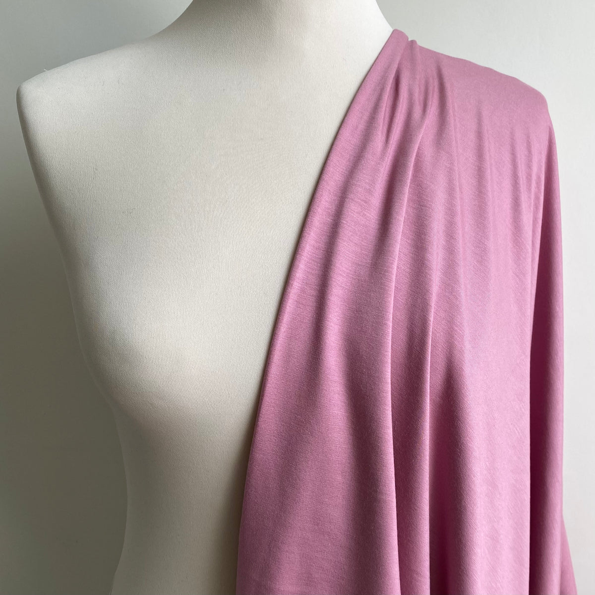 Bamboo Jersey Fabric - Dusky Rose - Priced per 0.5 metre