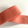 35mm Golden Lurex Elastic Band - Peach Melba