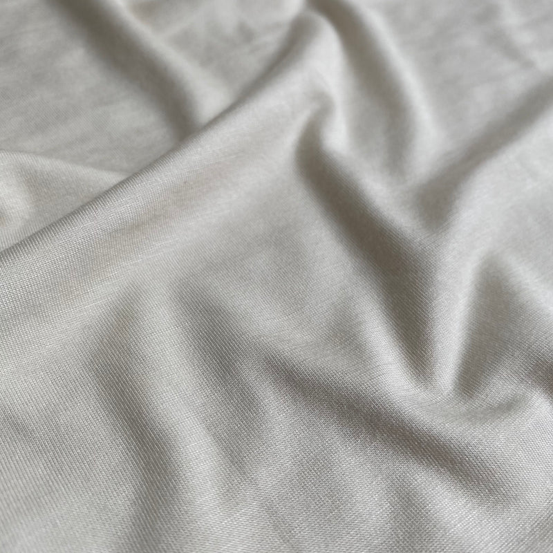 Bamboo Jersey - French White - 0.5 metre