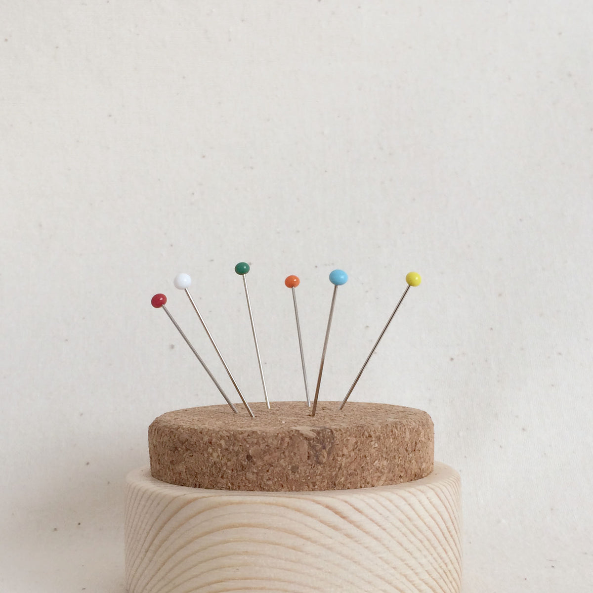 Cork Pin Cushion with Pine Base