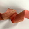 35mm Golden Lurex Elastic Band - Peach Melba