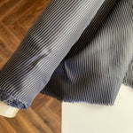 Cupro Viscose Lining Fabric - Black/Grey Stripes - 0.5 metre
