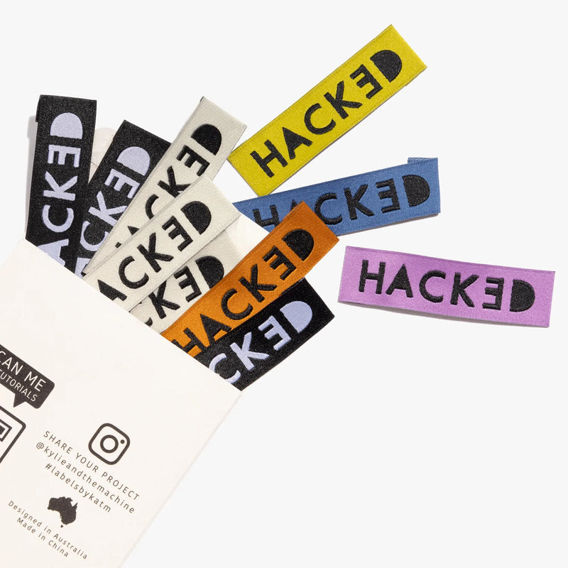HACKED - Pack of 10 Woven Labels