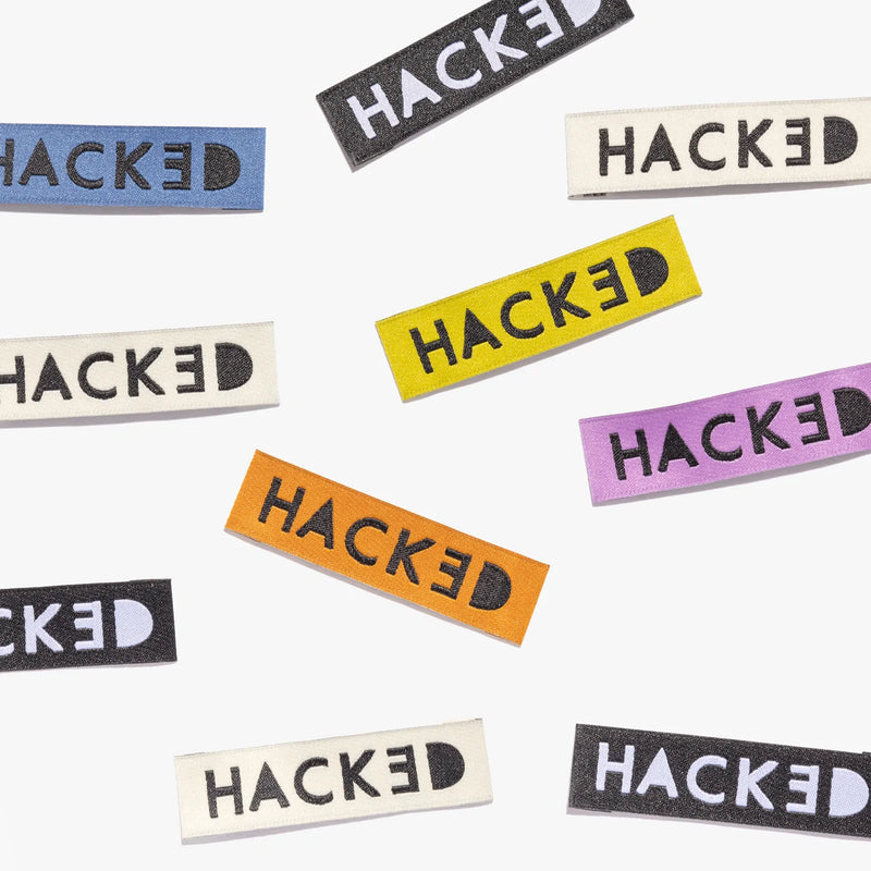 HACKED - Pack of 10 Woven Labels