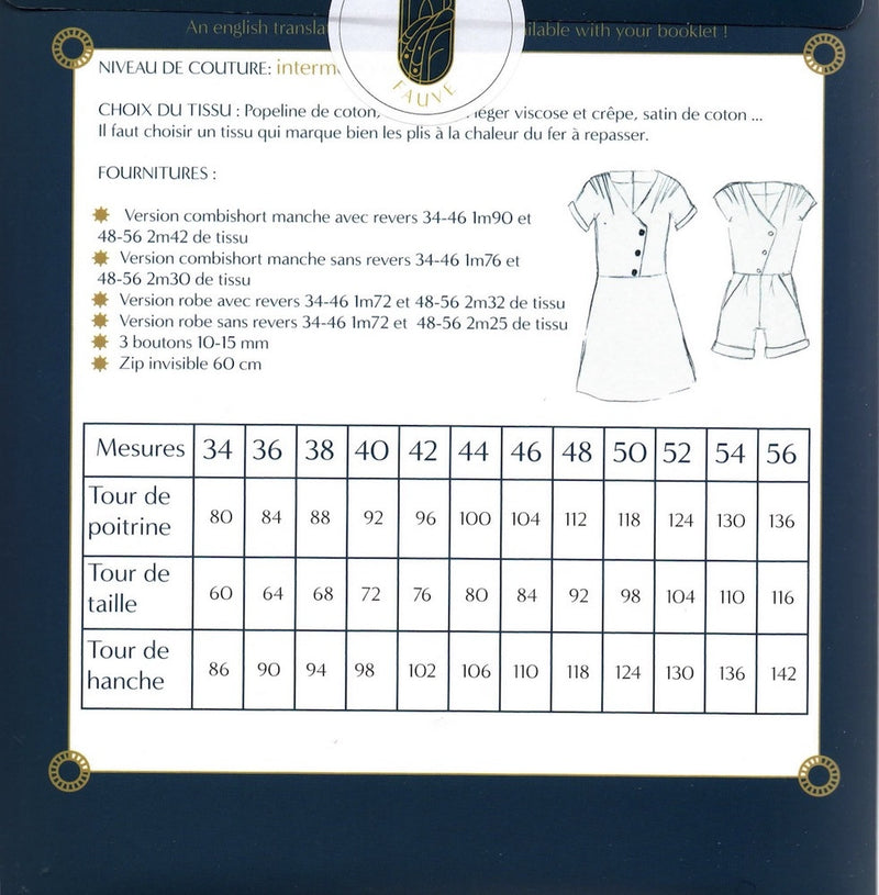 Eclipse Playsuit/Dress Sewing Pattern by Maison Fauve