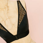 Maris Bralette Sewing Kit - Black Flock Dot