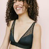 Maris Bralette Sewing Kit - Black Flock Dot