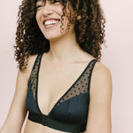 Maris Bralette Sewing Kit - Black Flock Dot
