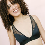 Maris Bralette Sewing Kit - Black Flock Dot