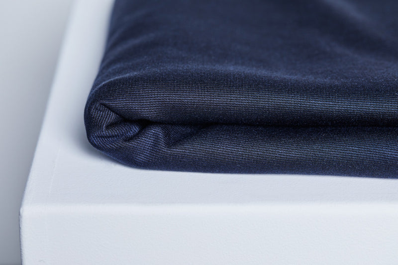 Textured Ponte with TENCEL™ Lyocell fibres - Blueberry - 0.5 metre