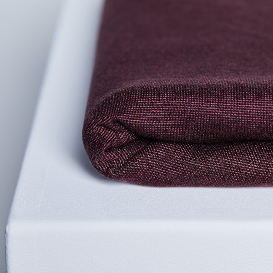 Textured Ponte Fabric with TENCEL™ Lyocell fibres - Maroon - Priced per 0.5 metre