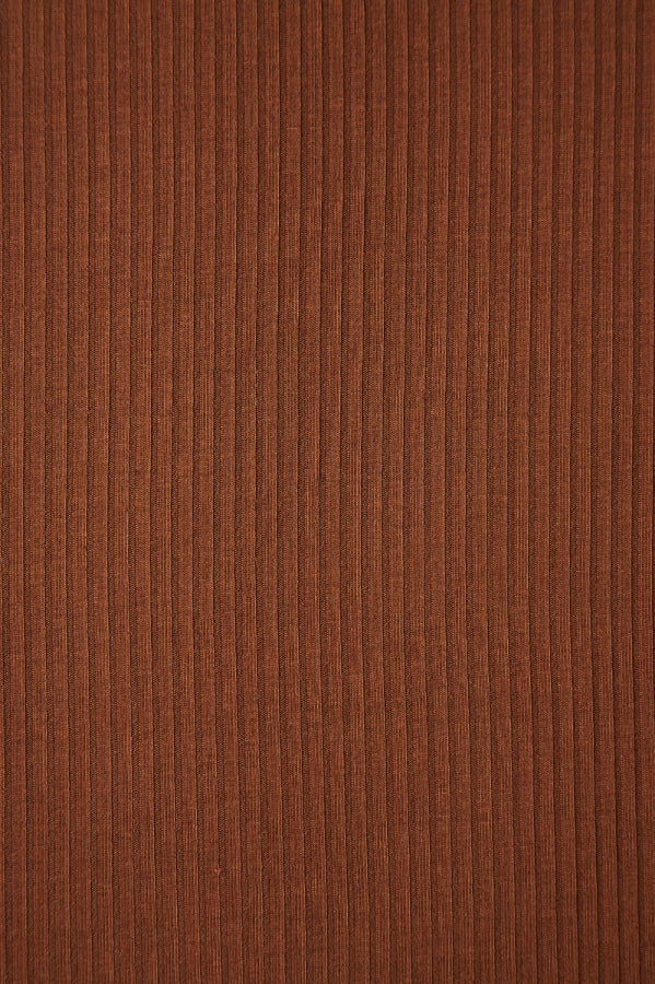 Derby Ribbed Jersey with TENCEL™ Modal Fibres - Pecan - 0.5 metre