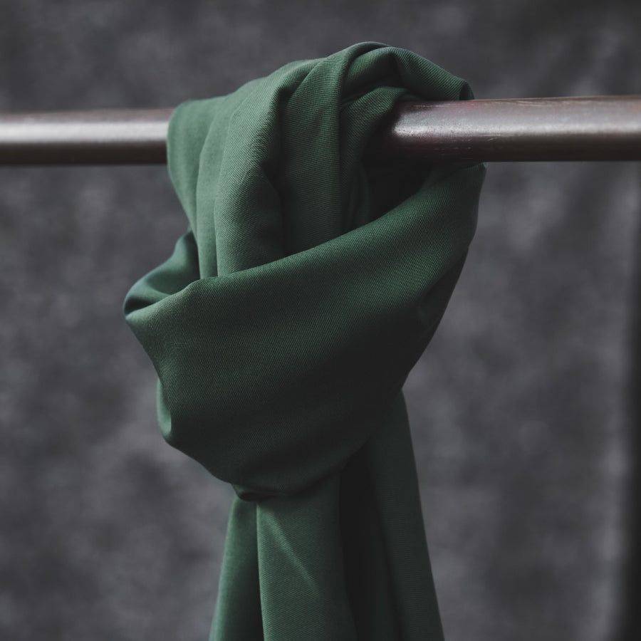 Smooth Drape Twill with TENCEL™ Lyocell fibres - Deep Green - Priced per 0.5 metre