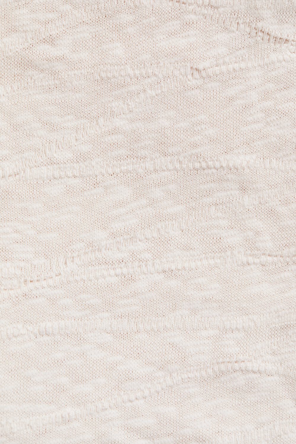 Organic Slub Jacquard Knit Fabric Creamy White Priced per 0.5 metre
