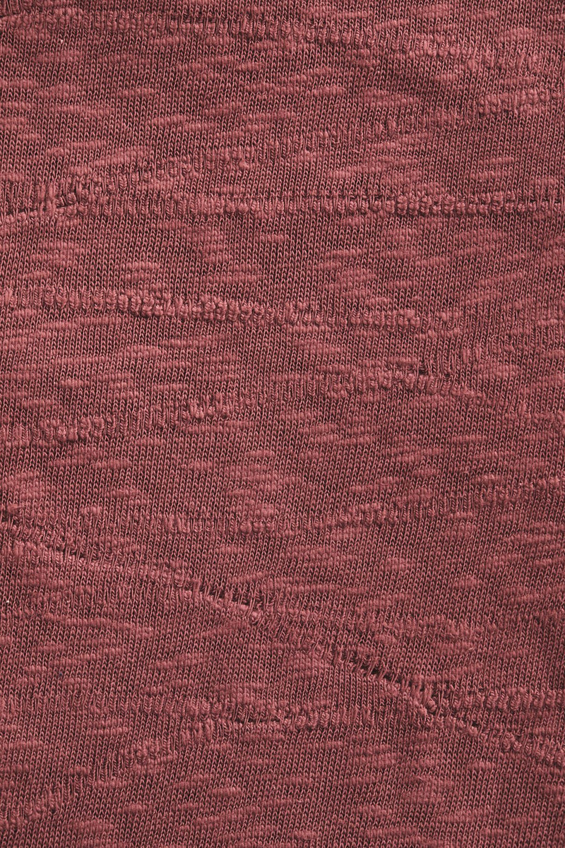 Organic Slub Jacquard Knit - Rosewood - 0.5 metre