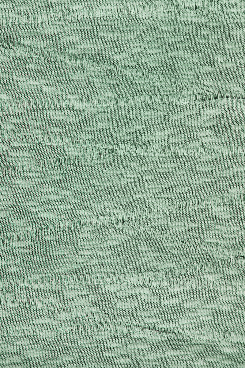 Organic Slub Jacquard Knit - Sage Green - 0.5 metre