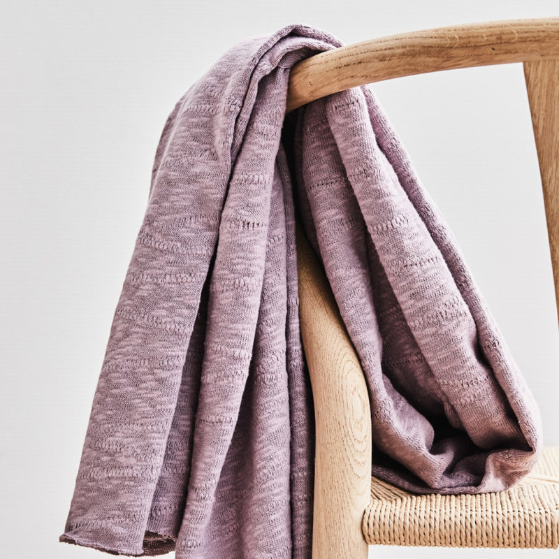 Organic Slub Jacquard Knit - Lilac - 0.5 metre