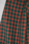 Organic Cotton Oxford Gingham - Bottle Green/Coral Red - Priced per 0.5 metre