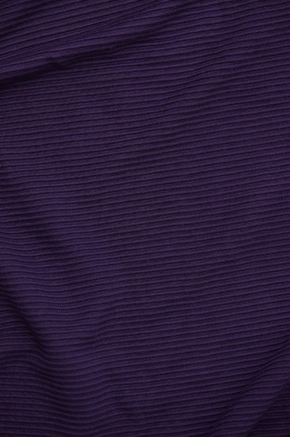 Self-Stripe Ottoman Knit - Purple Night - Priced per 0.5 metre