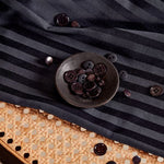 Stripes Night Cotton Viscose Fabric - Atelier Brunette - Price per 0.5 metre