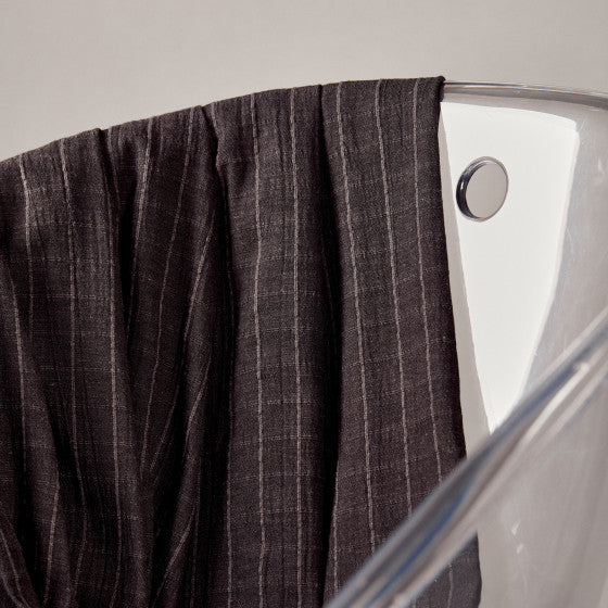 Tile Black Viscose Linen blend fabric with Lenzing™️ EcoVero™️ fibres - Atelier Brunette - 0.5 metre