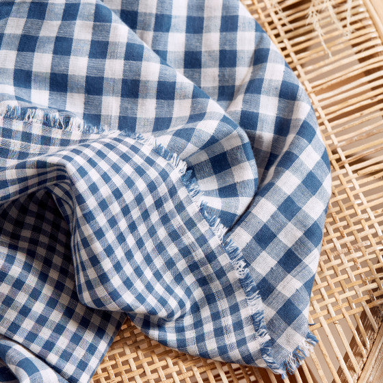Gingham River Gauze Fabric - Atelier Brunette - Price per 0.5 metre
